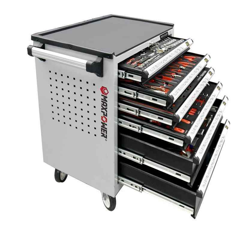 249 stk. Verktøysett for metallplater til biler med verktøyvogn