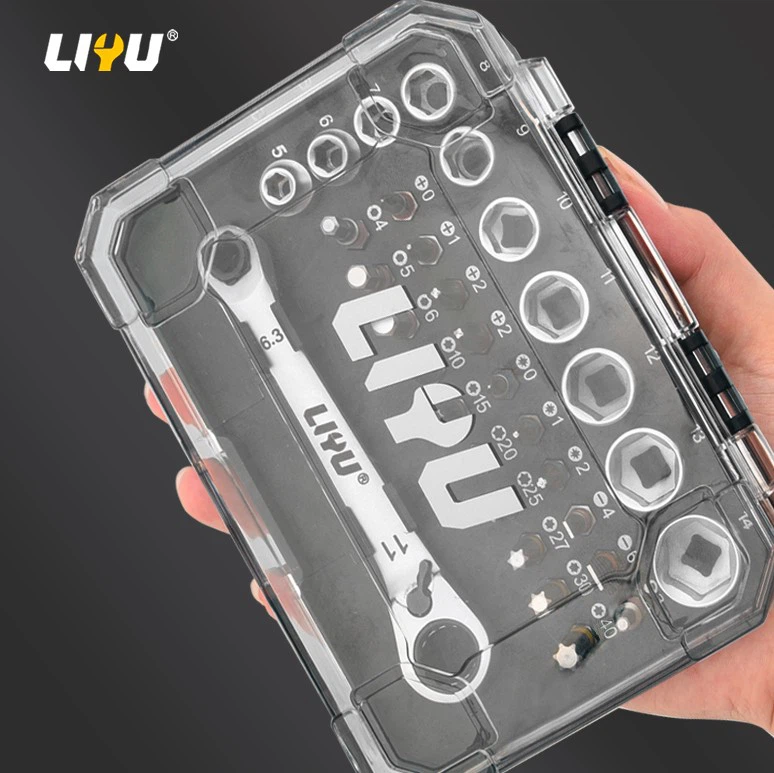 Mini Small Ratchet Wrench Set, Narrow Space Sleeve, Cross-shaped Inner Hexagonal Batch-head Screwdriver Set suppliers